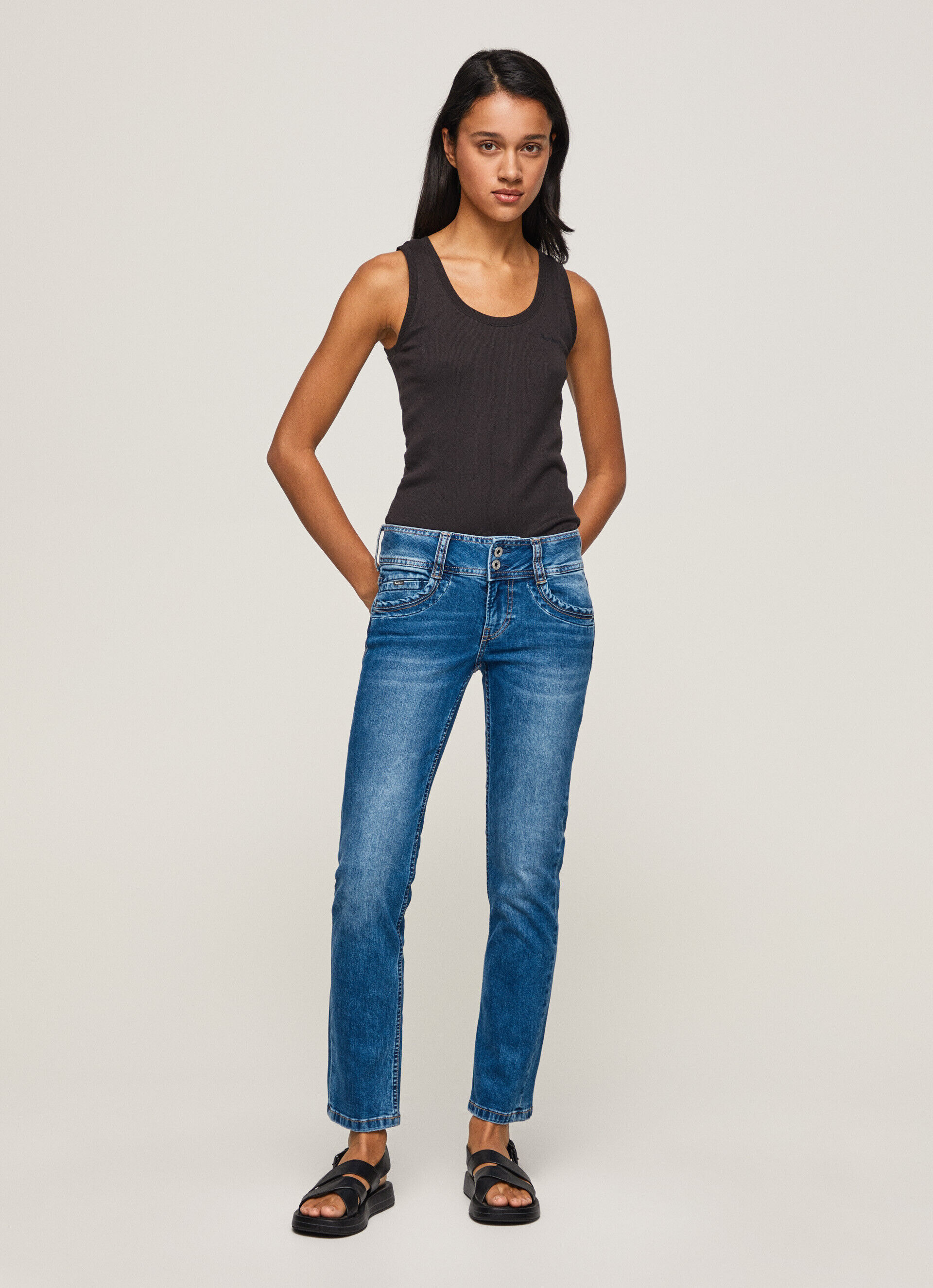 CALÇA JEANS GEN FIT REGULAR CINTURA MÉDIA - jeans