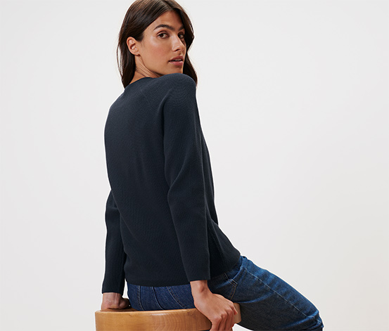 Strickpullover, dunkelblau