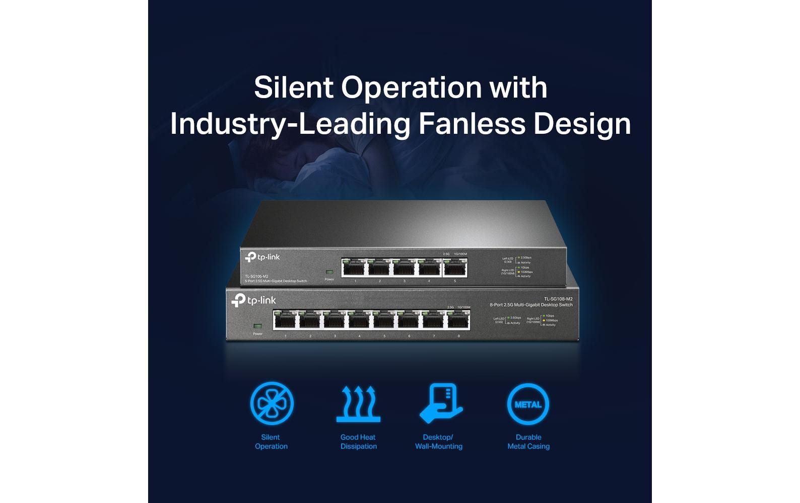 Switch Omada Unmanaged 5 x 2.5G Ports TL-SG105-M2 5 Port5-Port 2.5G Desktop Switch