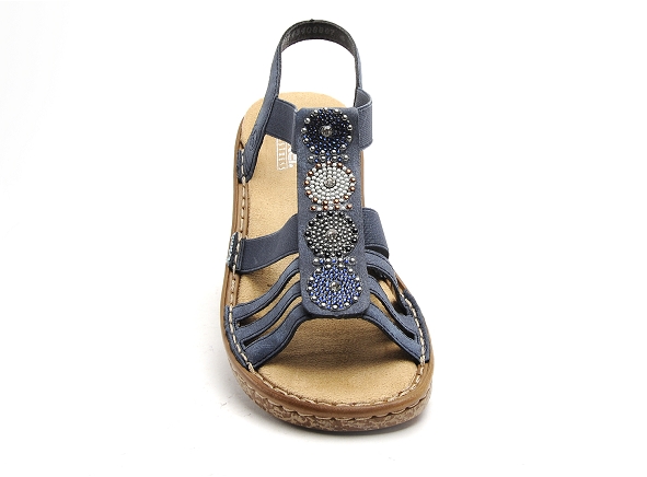 Rieker nu pieds plats femme 628g9 bleu