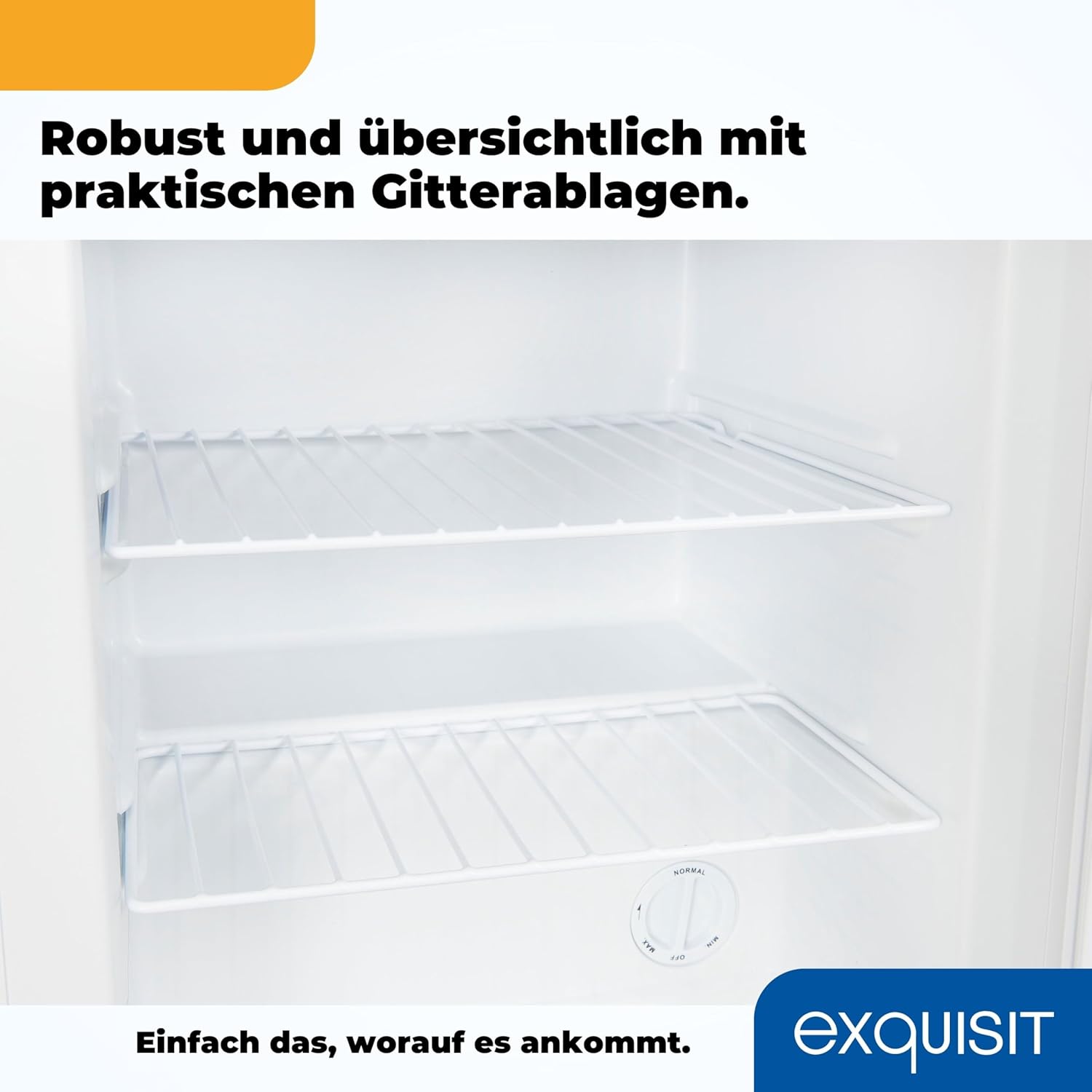 Exquisit Mini Gefrierschrank GB60-150E weiss | 42 l Nutzinhalt | Schwarz | Klein und kompakt | Türanschlag wechselbar | Gefrieren