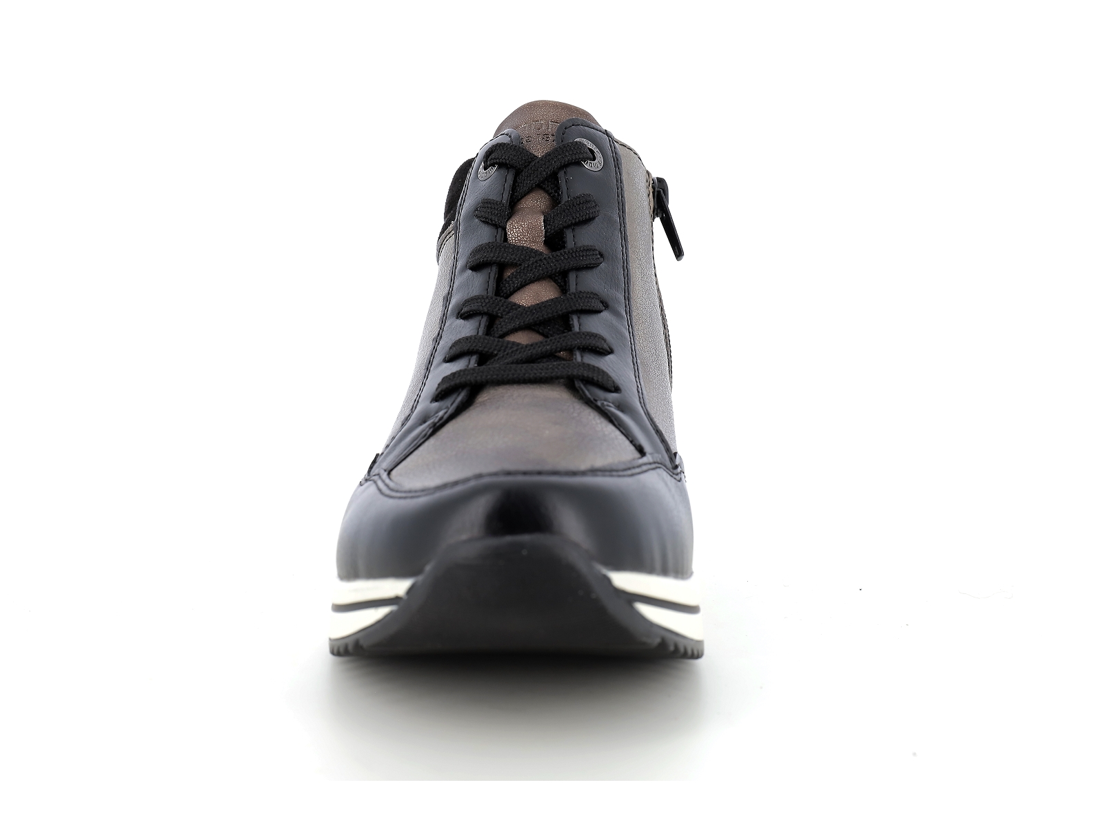 Remonte-D0T70 Matières combinées Noir Gris