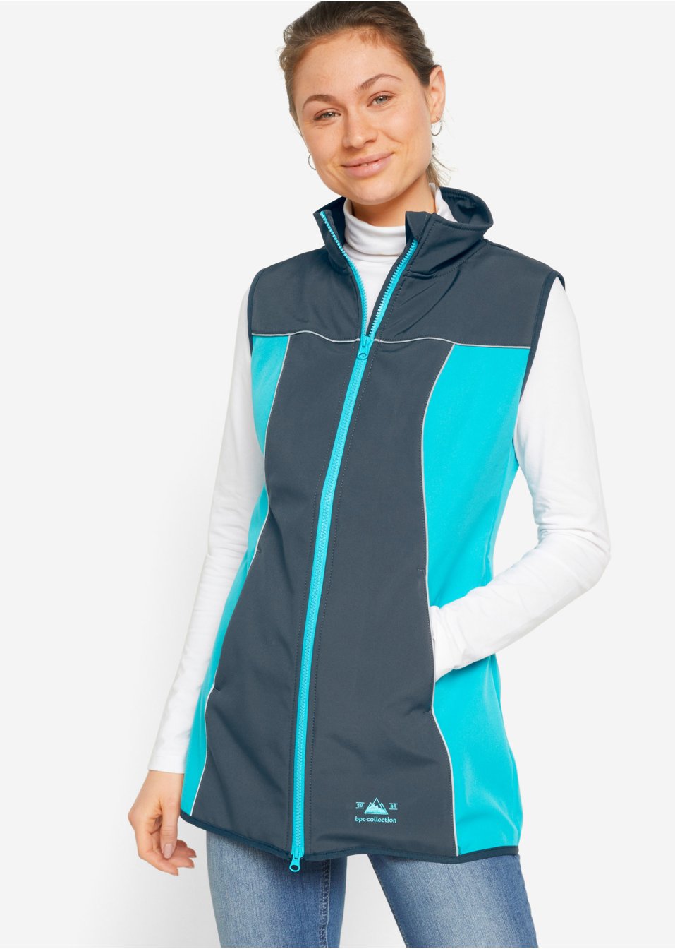 Gilet sans manches softshell avec détails réfléchissants