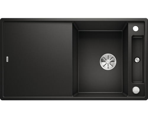Blanco AXIA III 5 S spoelbak, 915 x 510 mm, zwart, zonder multifunctionele kom, 525845
