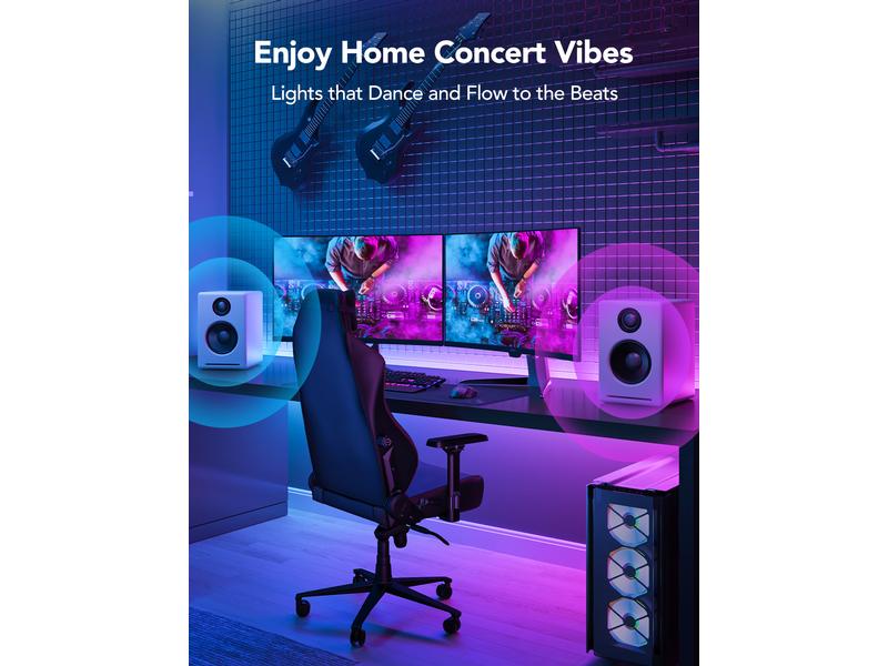 Govee LED Stripe M1 Wi-Fi   Bluetooth, 5 m, RGBIC LED-Leuchtstreifen mit Schutzbeschichtung