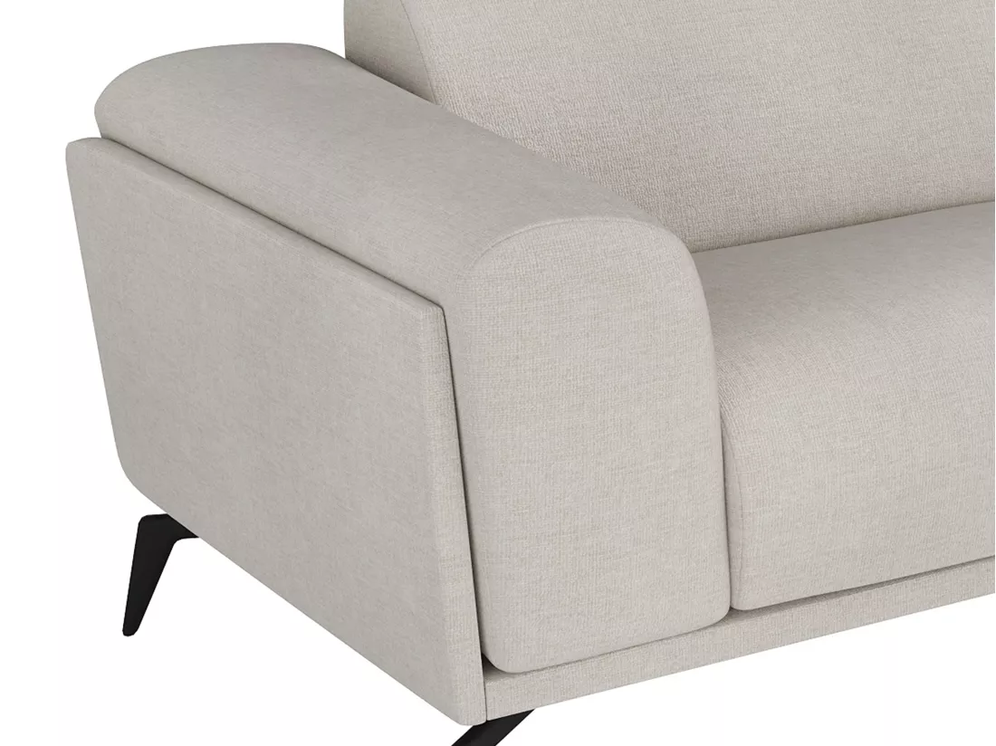 Canapé 3 places en tissu beige VUSARI