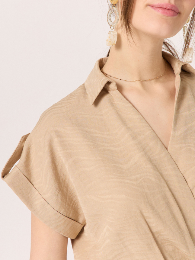 Robe courte manches courtes