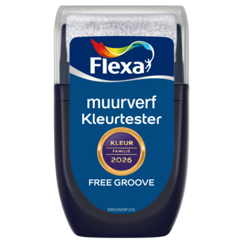 Flexa Creations 2026 muurverf kleurtester mat free groove 30ml