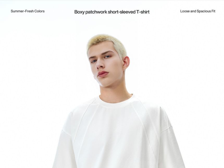 Newin - Patchwork Raglan T-shirt