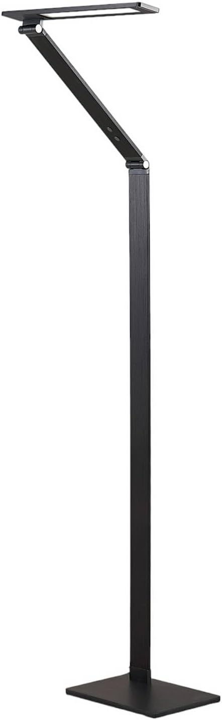 Lucande LED Stehlampe Salome dimmbar (Modern) in Schwarz aus Aluminium (1 flammig,) - Stehleuchte Floor Lamp Standleuchte Wohnzimmerlampe Arbeitszimmerleuchte