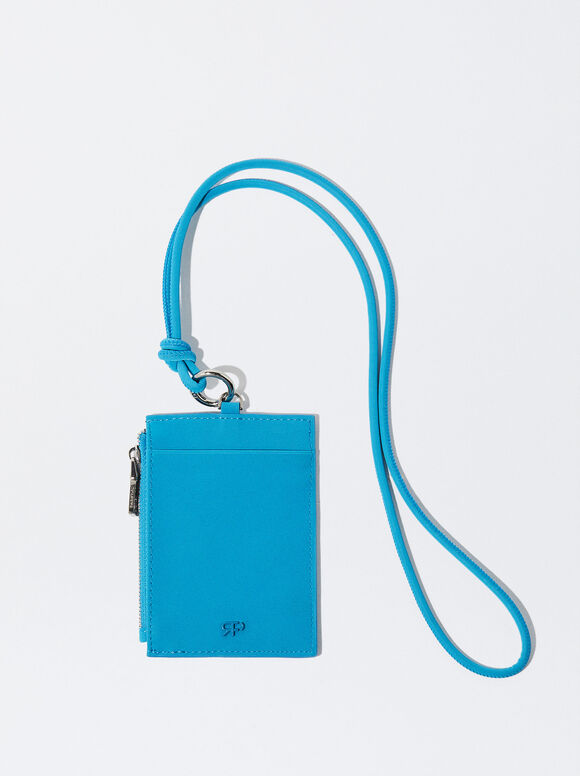 Porta-cartões com alça - Azul