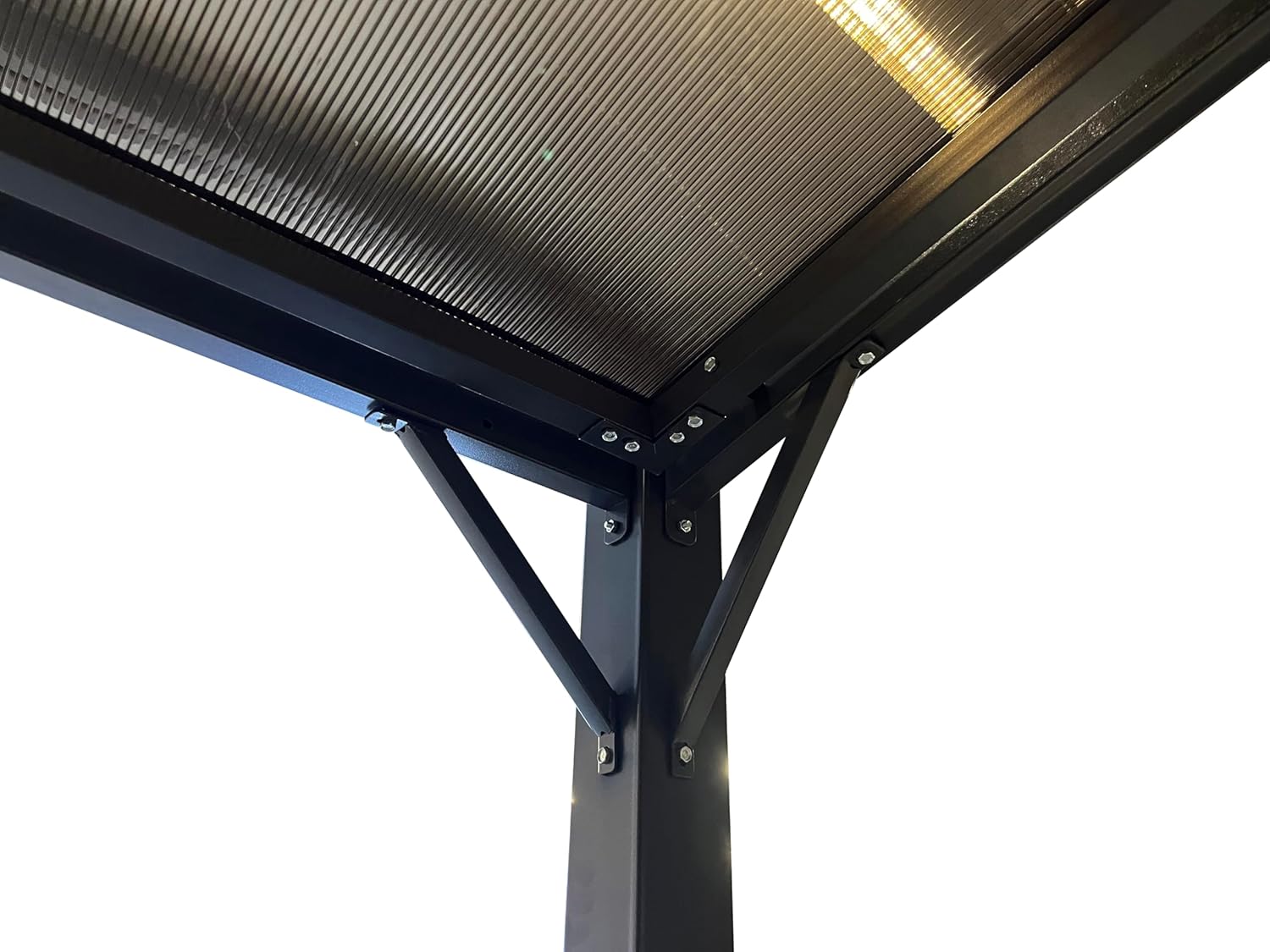 LECO - ausziehbare Jotta 4.0 Pergola 5,38 x 3 m mit Polycarbonat-Dach – anthrazit