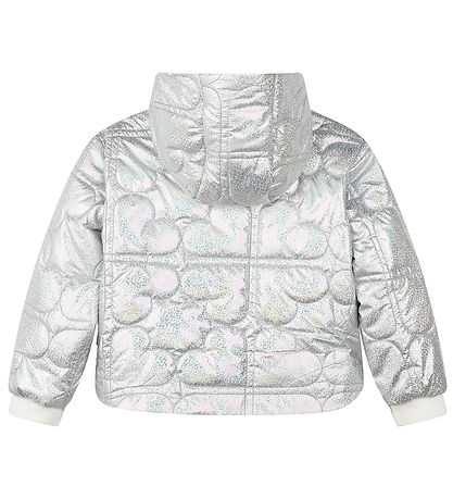 Billieblush Dynejakke - Puffer - Hvid Metallised