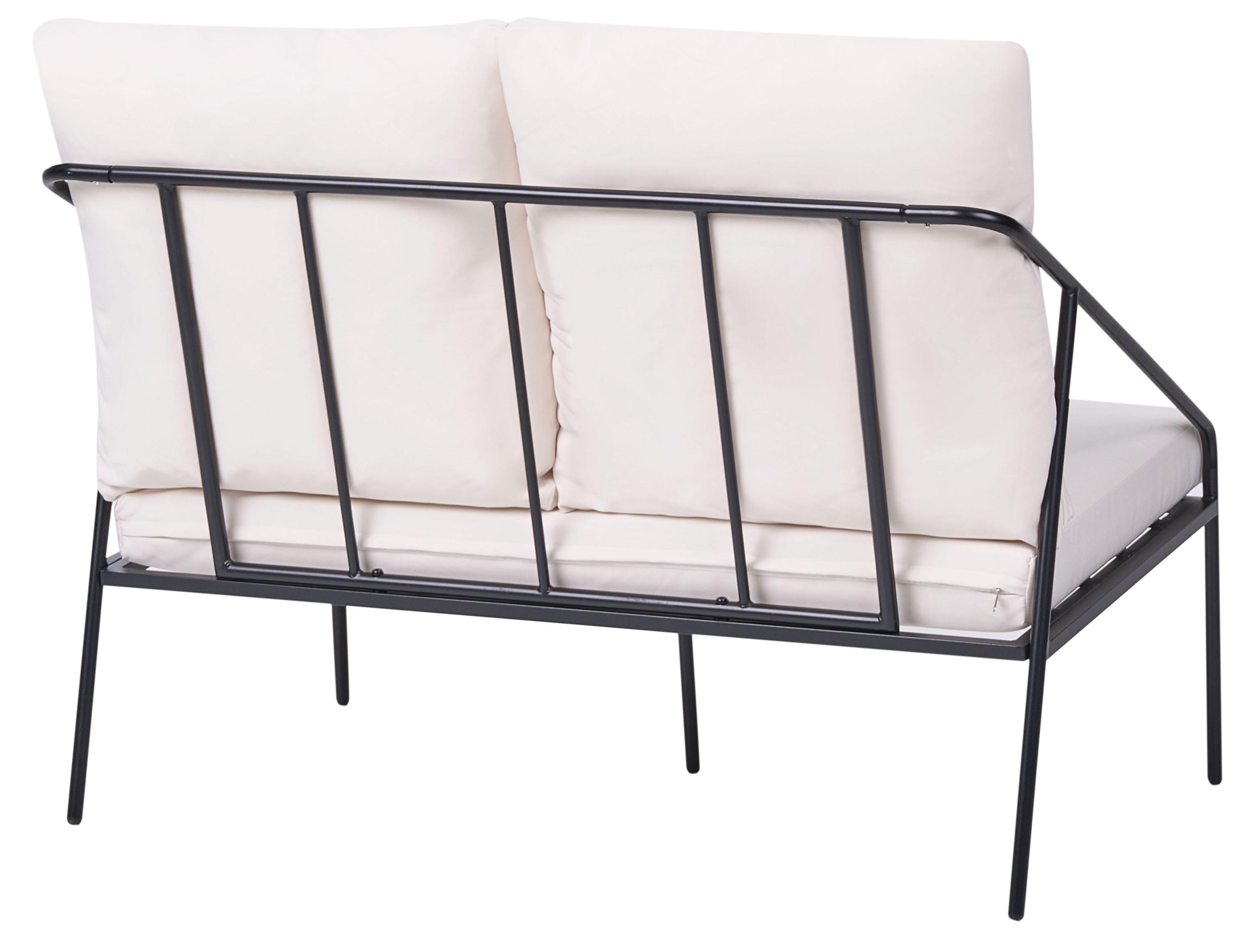 Loungeset met tafel 4-zits USTICA Metaal Zwart