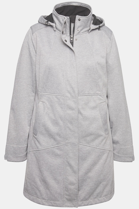 HYPRAR Softshelljacke, wasserabweisend, 2-Wege-Reißverschluss Kapuze