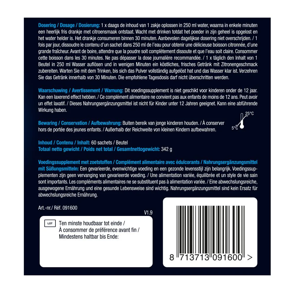 Magnesium Citraat Poeder 400 mg sachets