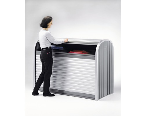 Biohort StoreMax 190 bakken opbergbox, 190x97x136 cm, zilver-kwartsgrijs