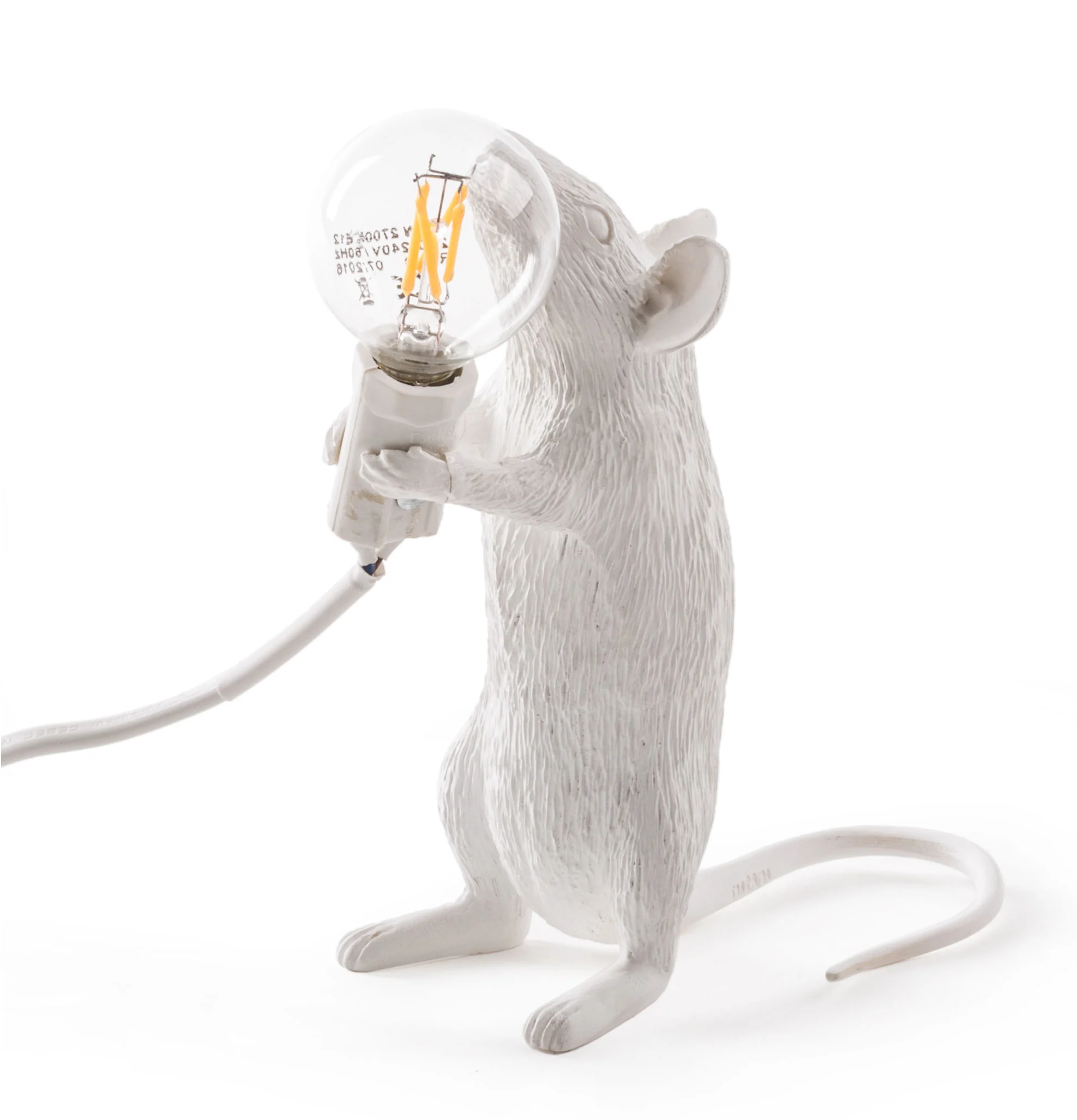 SOURIS DEBOUT - Lampe de table | Blanc