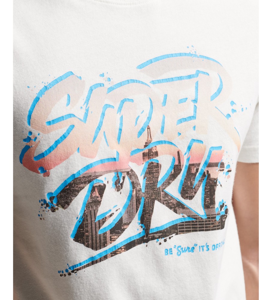 Camiseta fotográfica Superdry branca