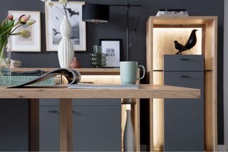 Esstisch LIZZANO 160 x 90 cm grau/ braun