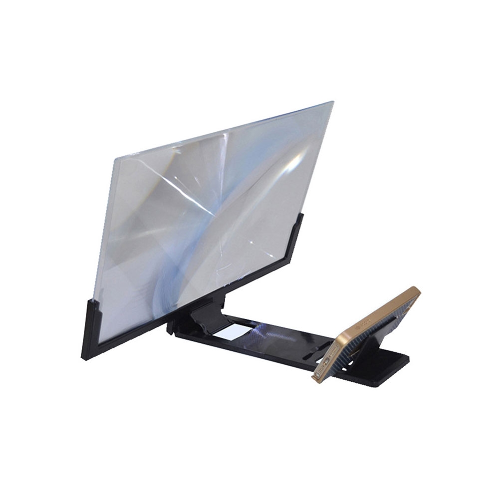 Faltbare 3D Handy Lupe 14 Zoll Heimkino Bildschirm Vergrösserungsglas Screen Projektor - Schwarz