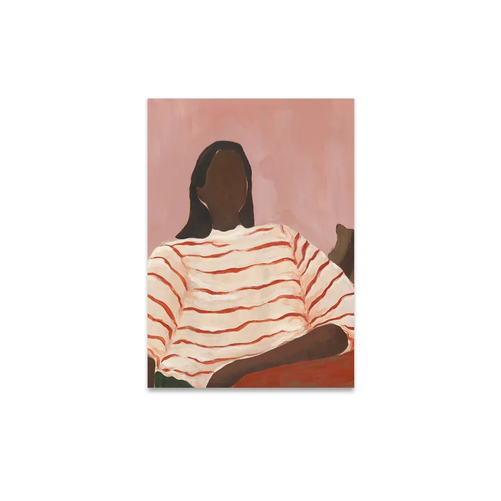 Paper Collective - Red Stripes Poster, 30 x 40 cm