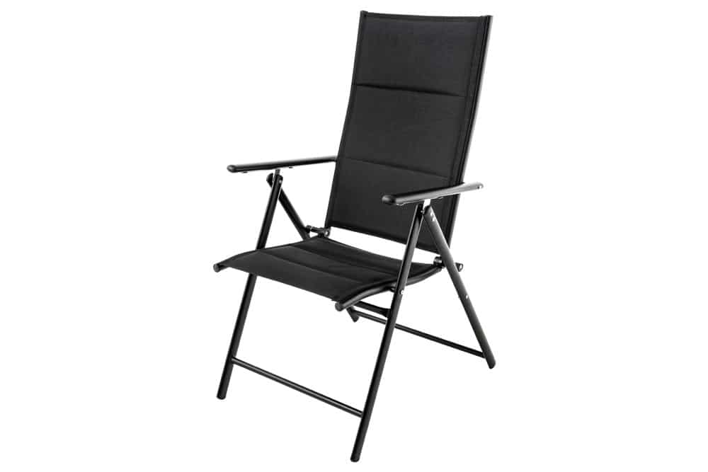 Outdoor Gartenstuhl COMFORT LINE anthrazit zusammenklappbar wetterfest Hochlehner