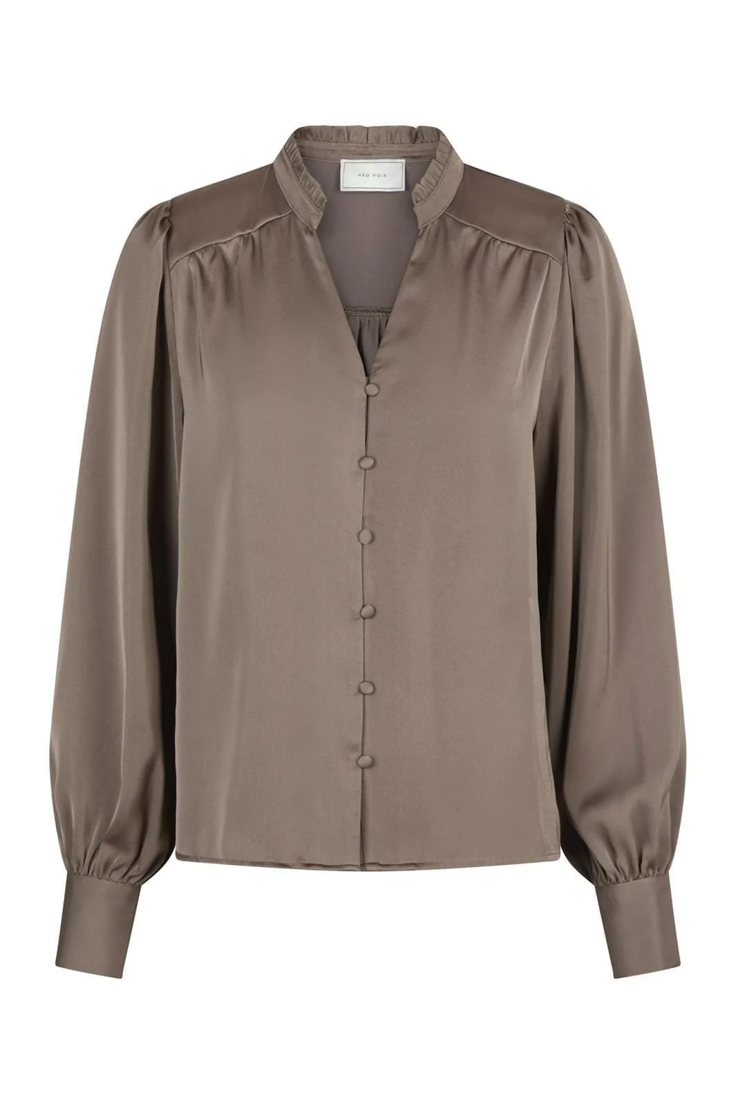 Neo Noir Massima Drapy Satin Blouse
