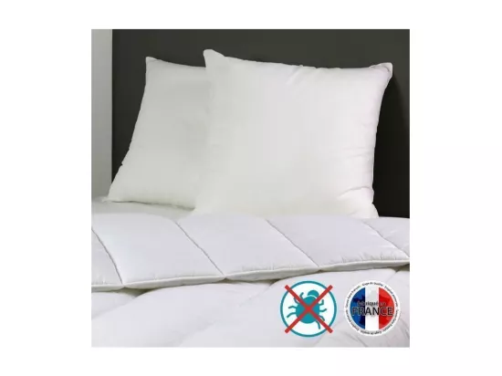 DODO Lot de 2 Oreillers Anti-Acariens Belle Nuit 60x60 cm blanc