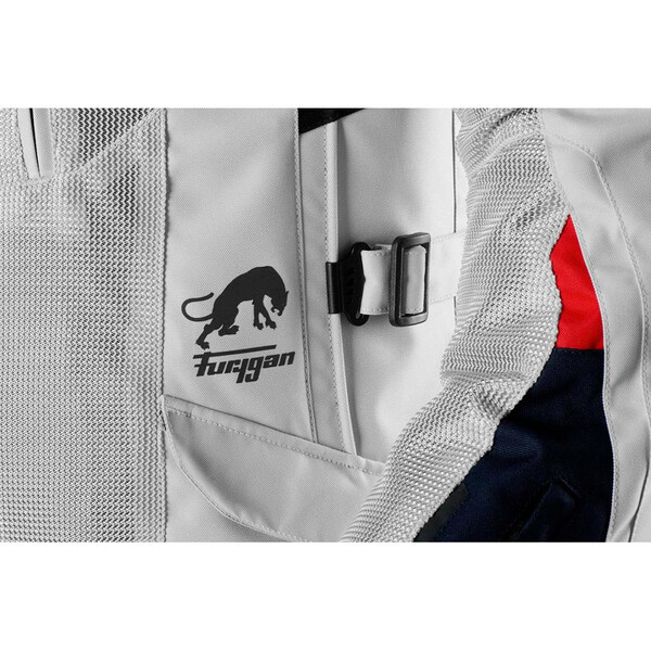 Furygan - Veste Brooks Vented+ Bleu / Gris Clair / Rouge