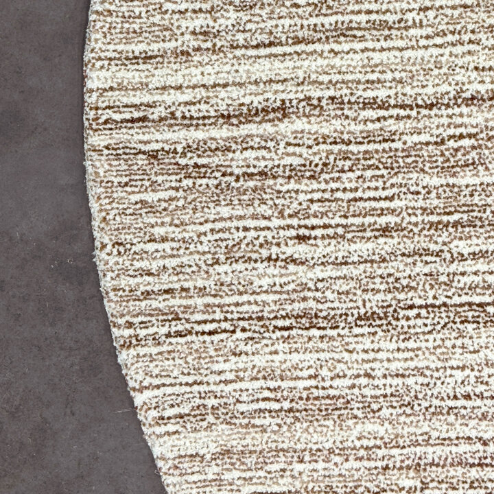 Rond wollen vloerkleed - Pedro Bruin | Gemêleerd design