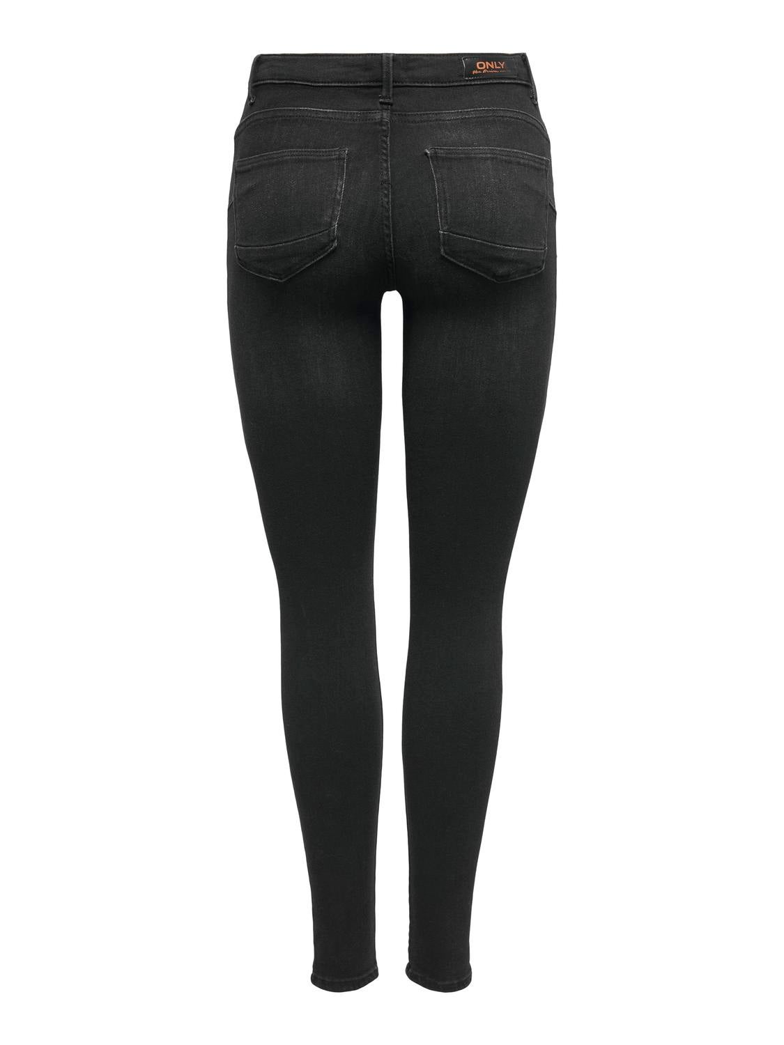 ONLPOWER Mittlere Taille Skinny Fit Jeans Washed Black