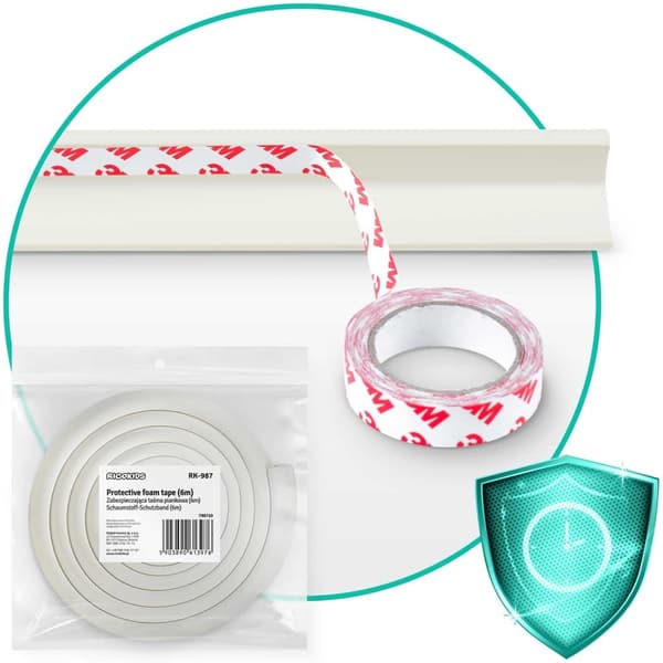 Beskyttende skumtape Ricokids 798710 hvit 6 m