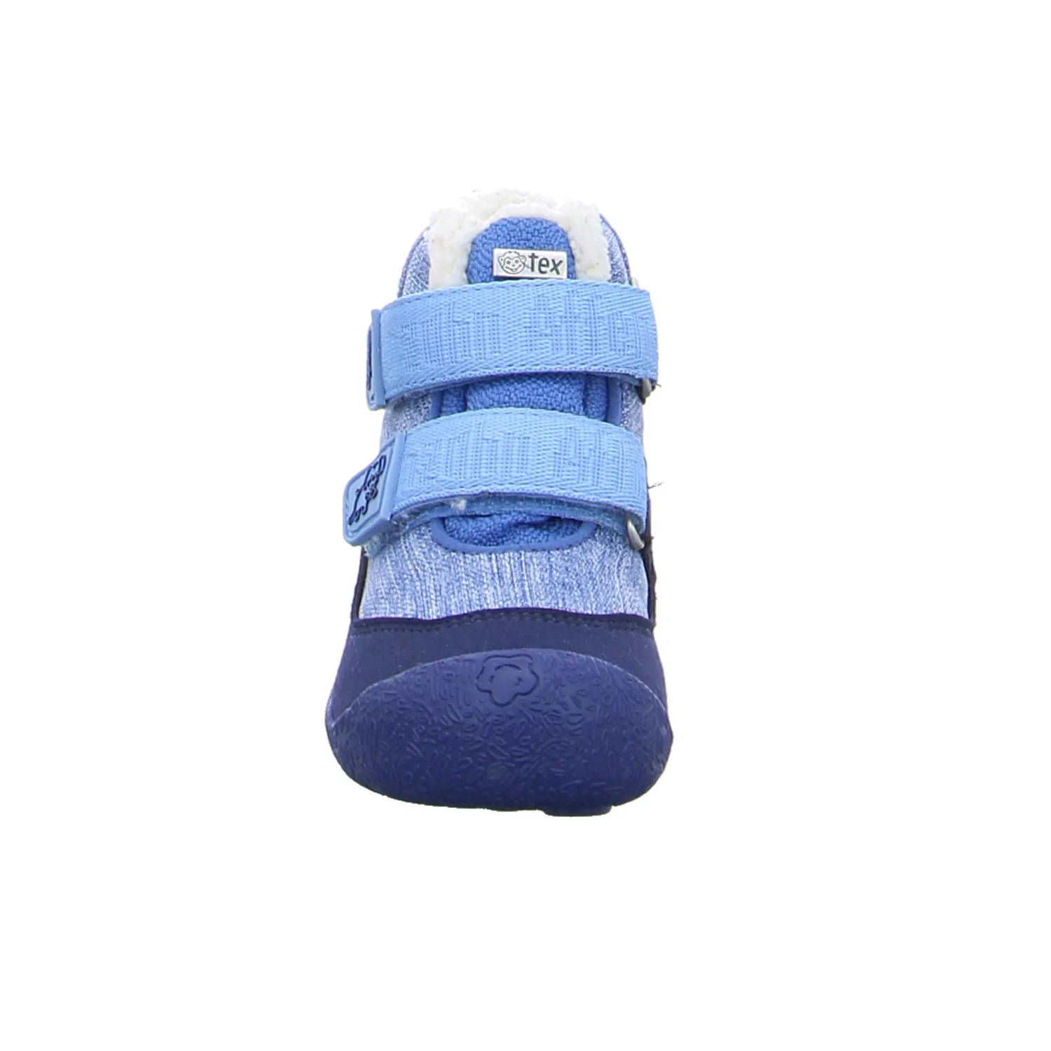 AFFENZAHN Kleinkinder-Winter-Bottine Blau Textil  Komfortschuh