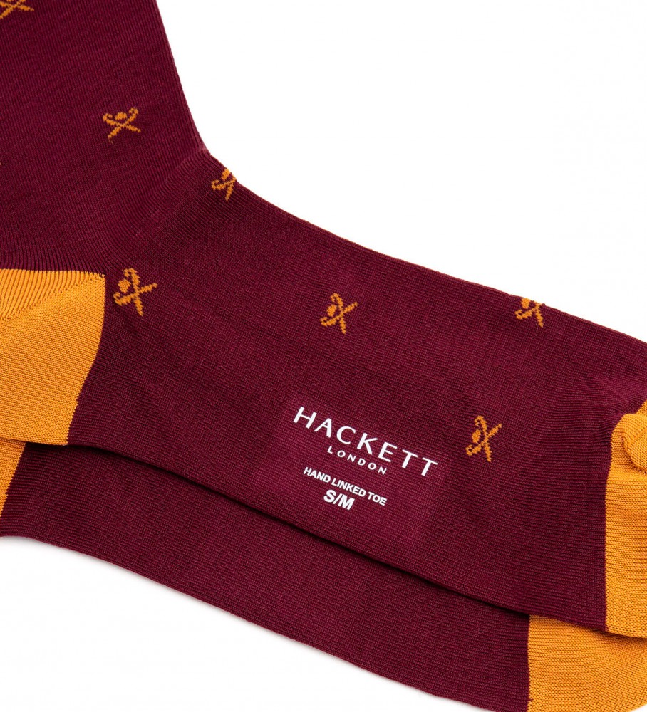 Meias Hackett Icon cor bordô