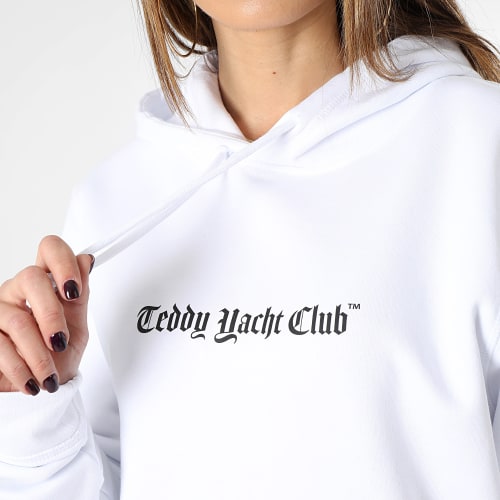 Sweat Capuche Femme Art Series Pink Blanc