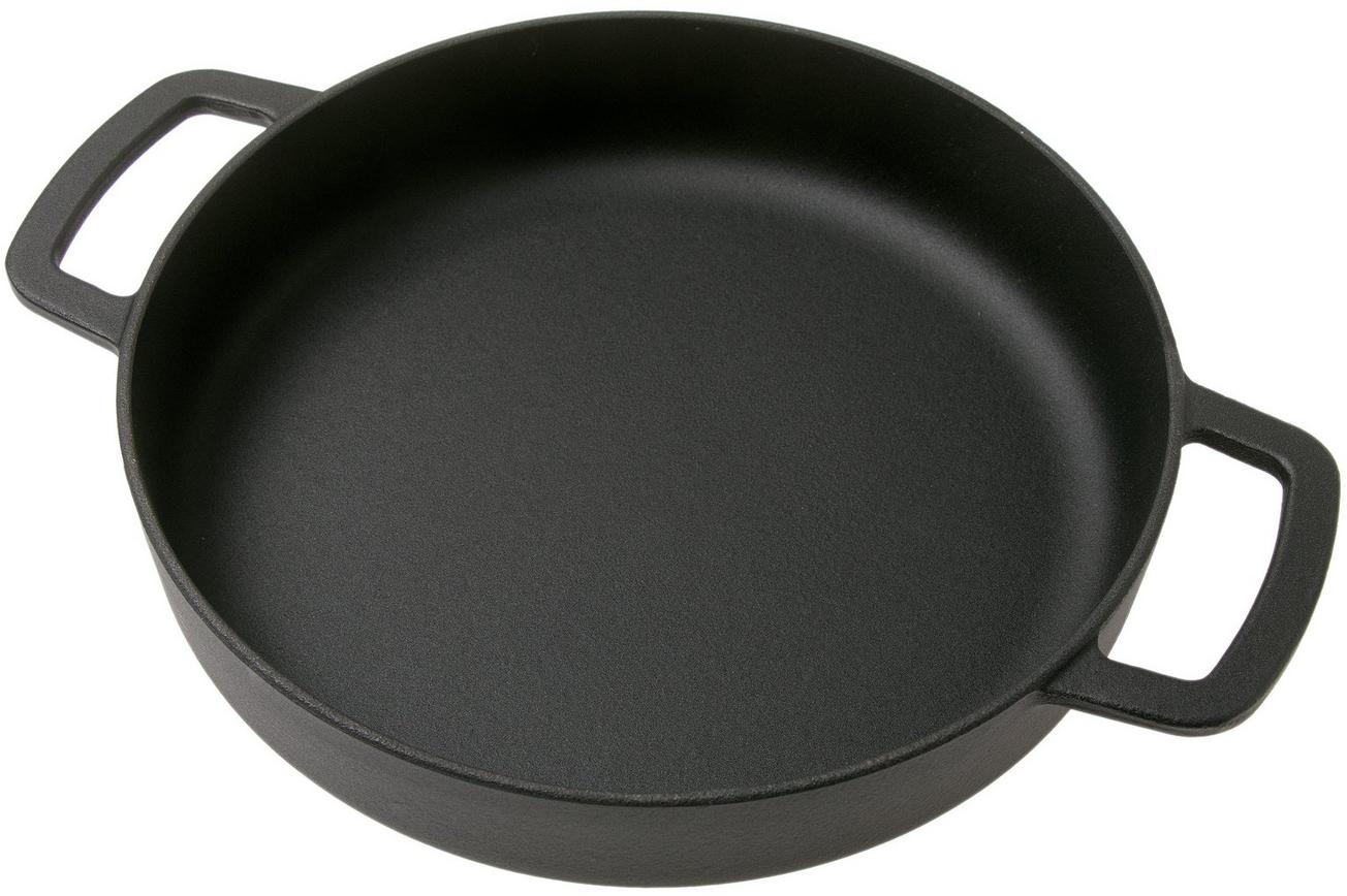 Combekk Sous Chef 192124BL koekenpan dubbele handgreep 24 cm, zwart
