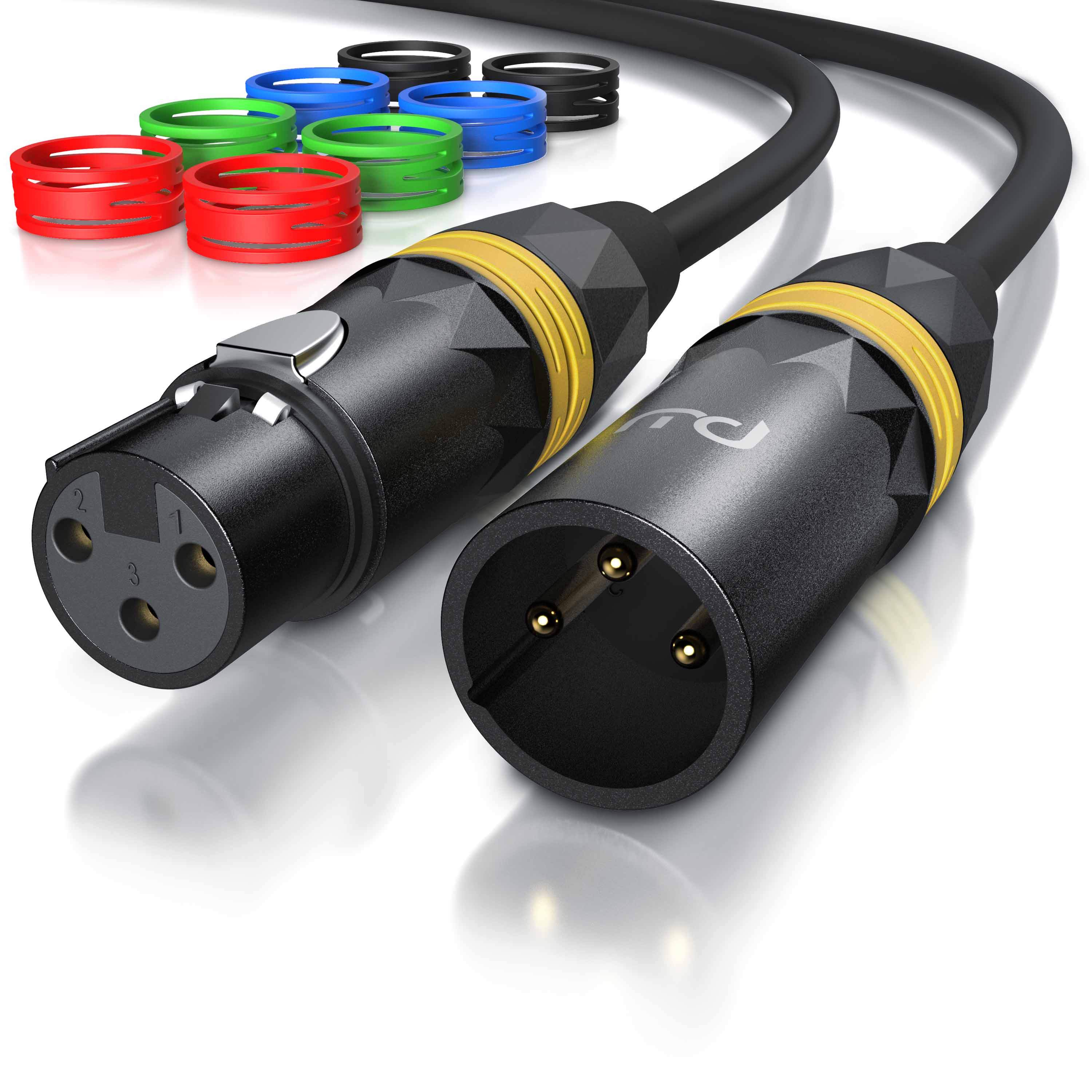 Primewire XLR Audio Kabel, XLR Stecker zu Buchse, NF-Audiokabel - 3m
