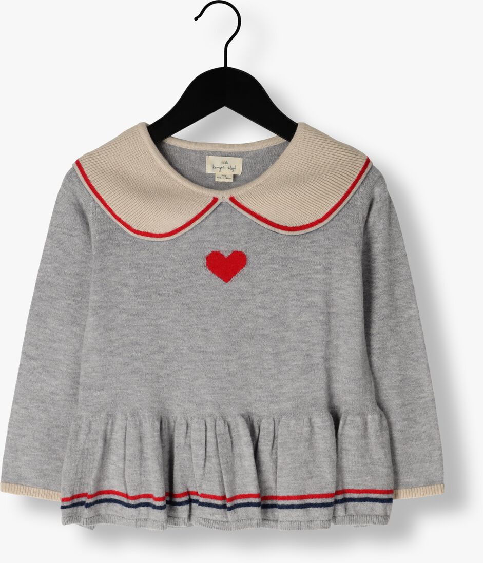 KONGES SLOJD grijze konges slojd trui maxime knit collar blouse