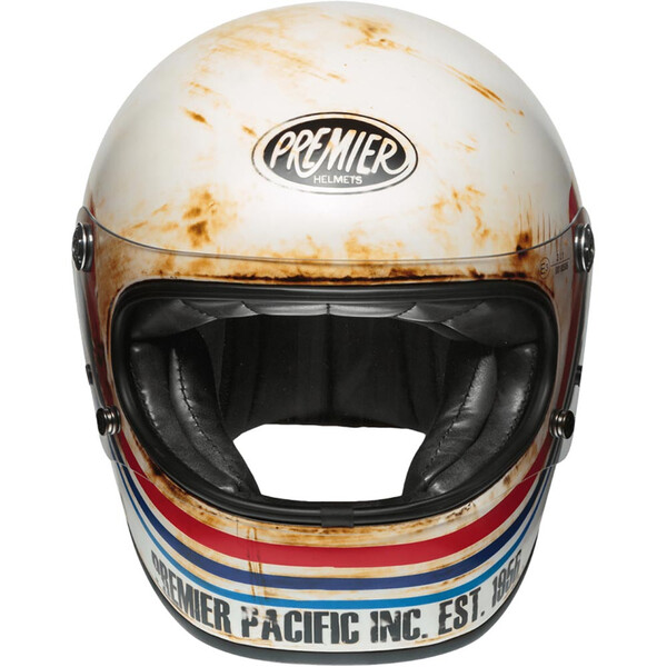 premier - Casque Trophy BTR Blanc / Rouge / Bleu / Mat