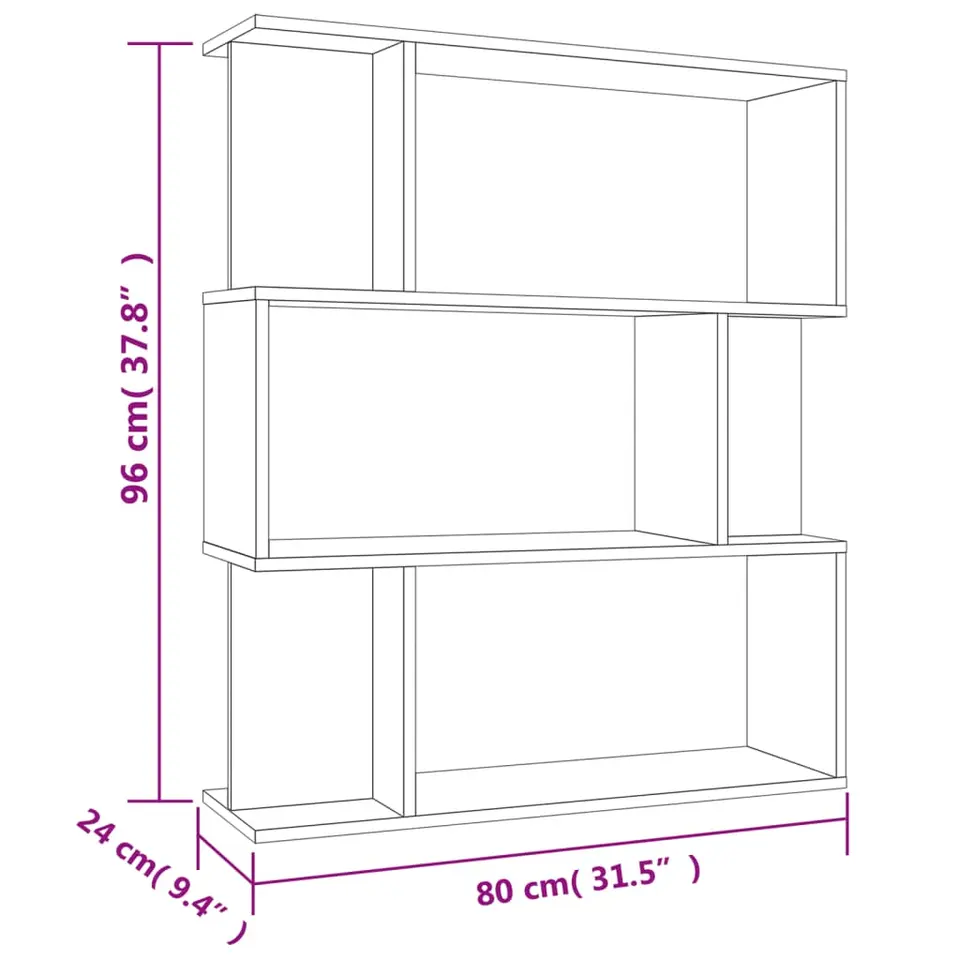 vidaXL - Boekenkast - Bruin - Bewerkt hout