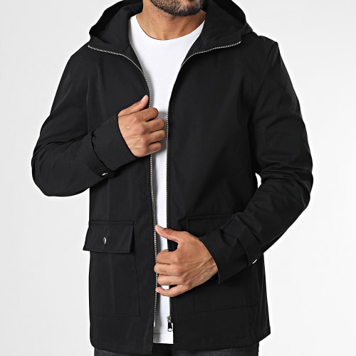 Veste Capuche Zippée Noir