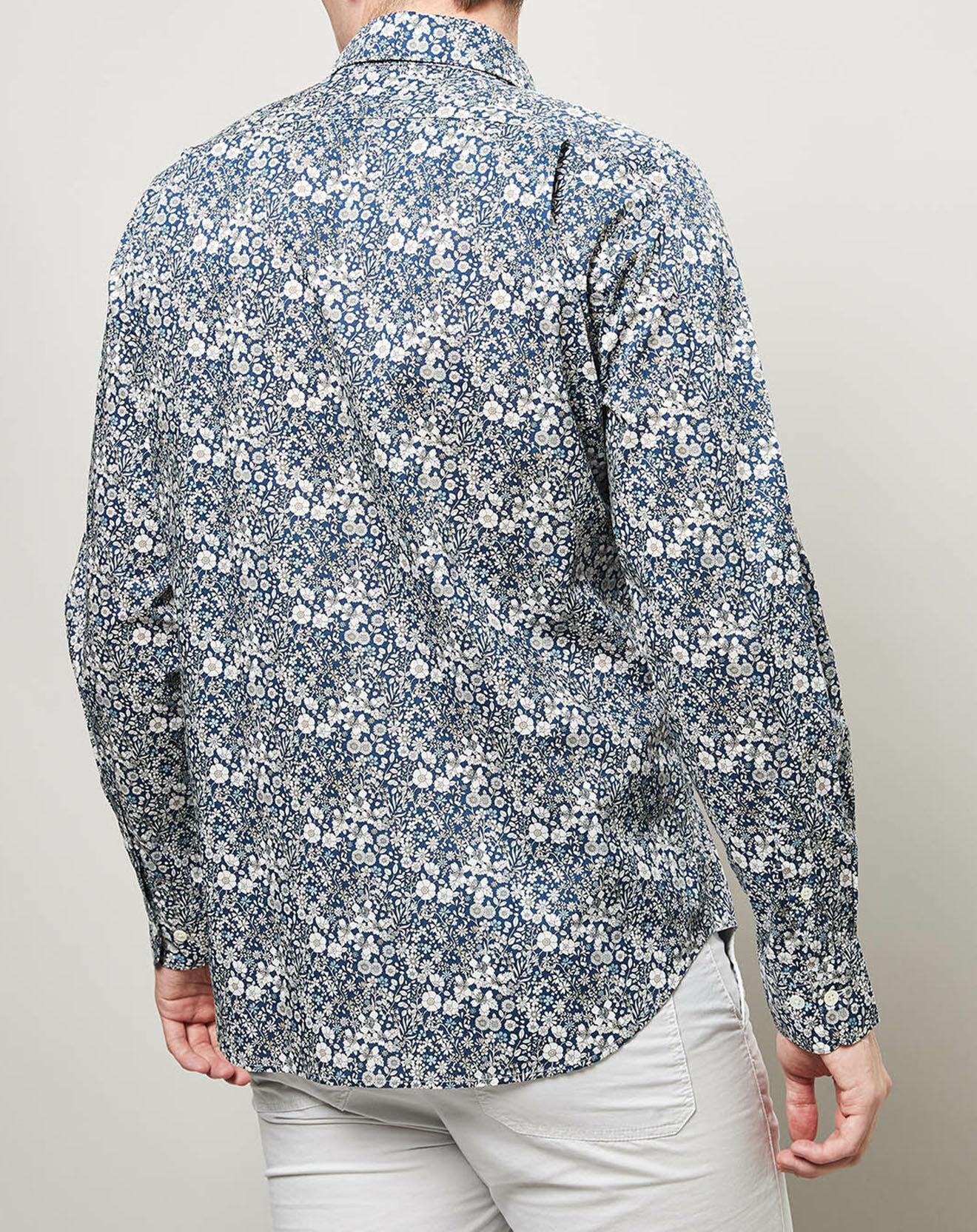 Hartford Chemise regular Penn imprimé floral bleu/blanc