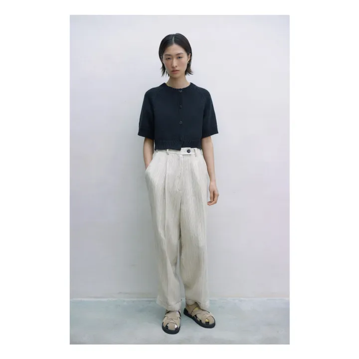Cordera Pantalon Slub Masculine Lin | Crème