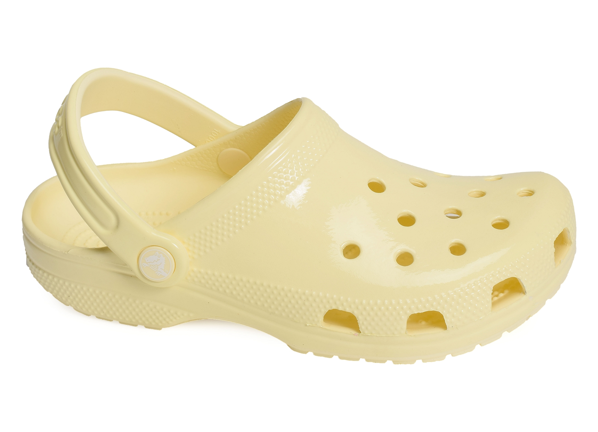 Classic high shine clog verni jaune