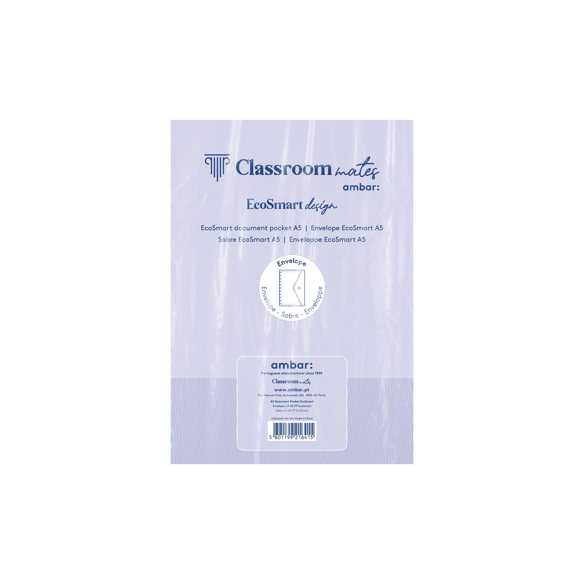 ENVELOPE PARA CADERNO ECOSMART AMBAR COM FECHO A5