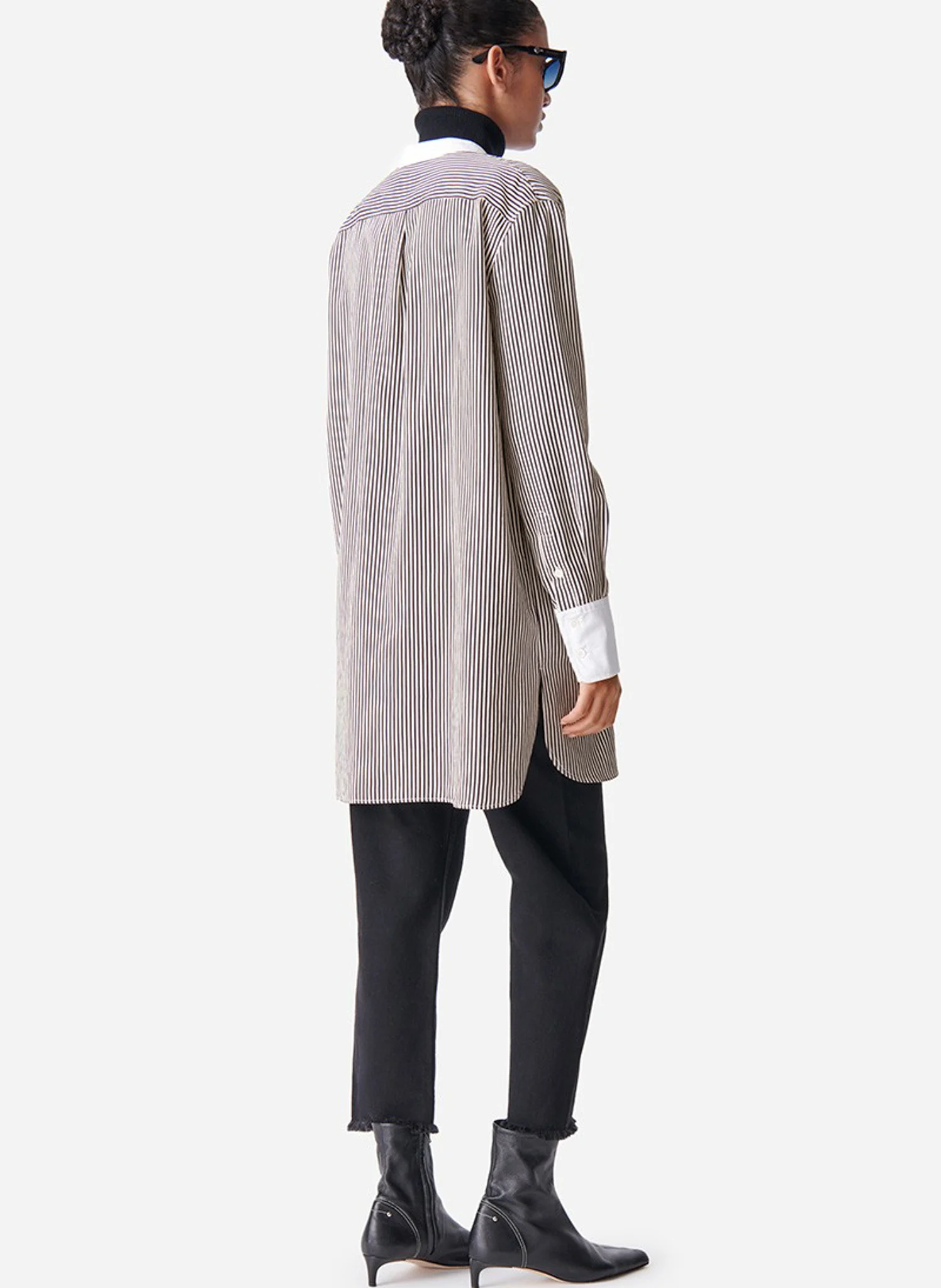 DAO - Robe courte col rond | Noir