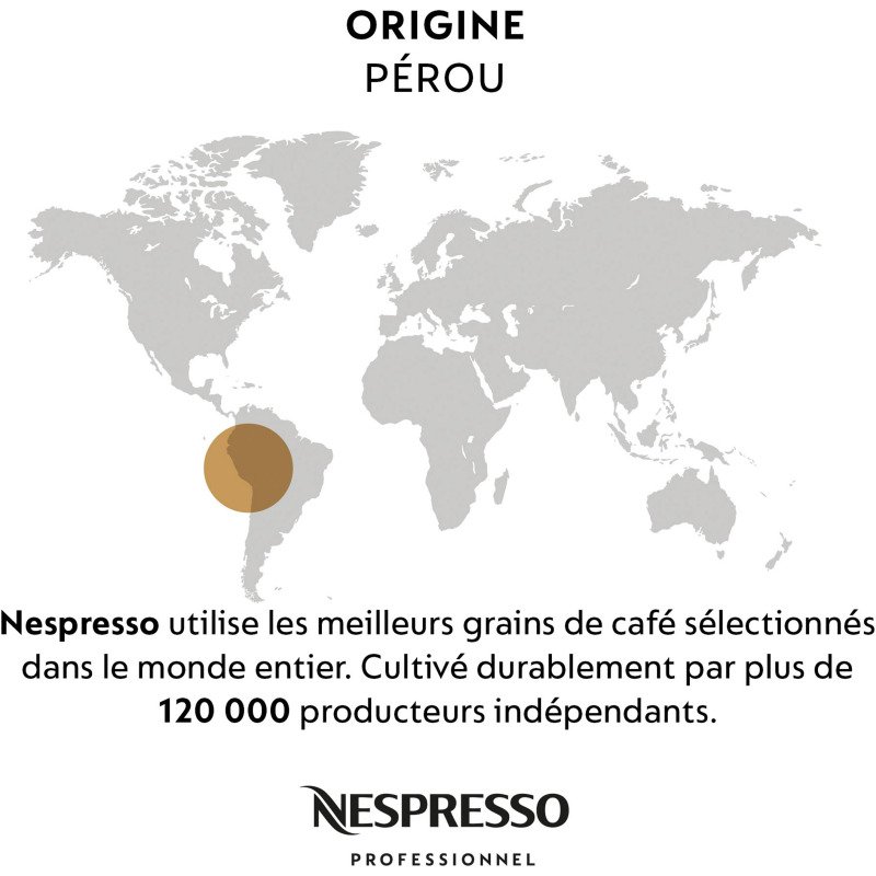 Capsule de café Nespresso Professionnel Peru Organic - Boîte de 50