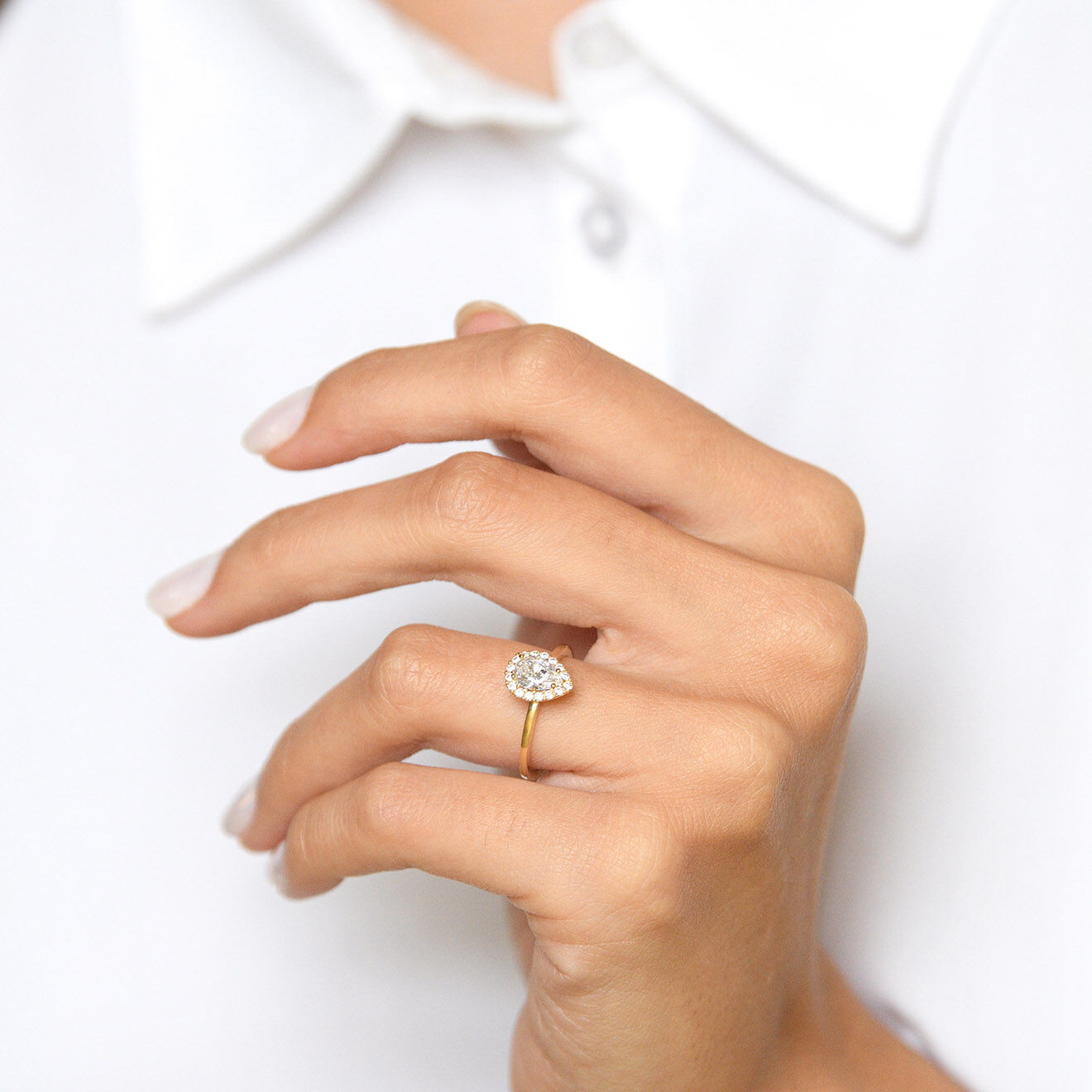 L'Or by Diamanta Bague Greenwich Zirconium or jaune