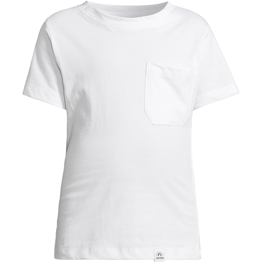 New Life T-Shirt TEE - CREW NECK PATCH POCKET White